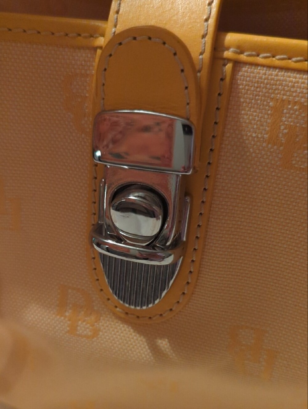 Dooney & Bourke Yellow Leather Satchel with Top Handles - Picture 2 of 5